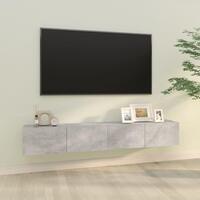 Væghængte tv-skabe 2 stk. 100x30x30 cm konstrueret træ betongrå