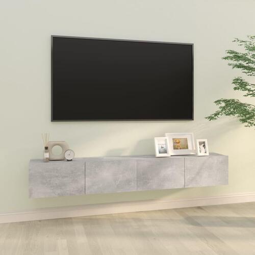 Væghængte tv-skabe 2 stk. 100x30x30 cm konstrueret træ betongrå