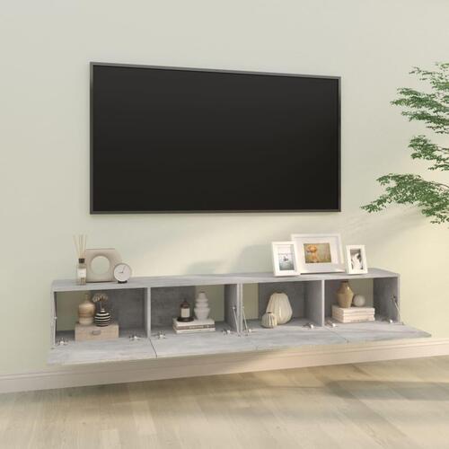 Væghængte tv-skabe 2 stk. 100x30x30 cm konstrueret træ betongrå
