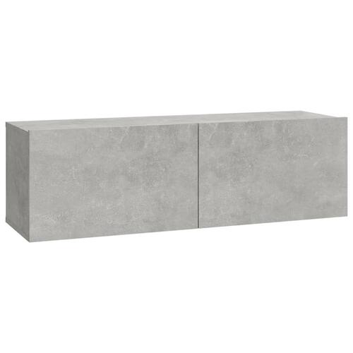 Væghængte tv-skabe 2 stk. 100x30x30 cm konstrueret træ betongrå