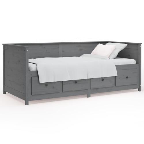 Daybed 80x200 cm massivt fyrretræ grå