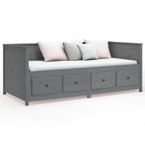 Daybed 80x200 cm massivt fyrretræ grå