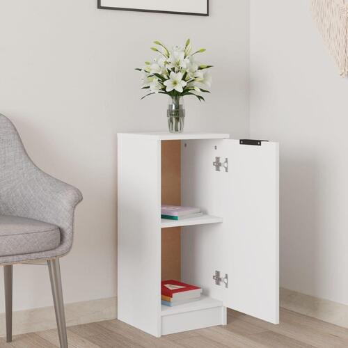 Skænk 30x30x70 cm konstrueret træ hvid