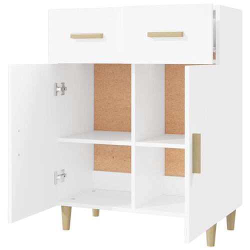 Skænk 69,5x34x89 cm konstrueret træ hvid