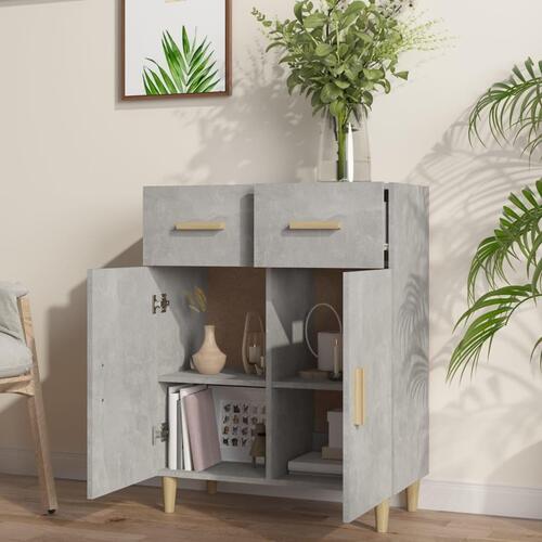 Skænk 69,5x34x89 cm konstrueret træ betongrå
