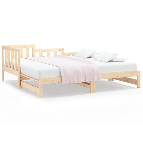 Daybed med udtræk 2x(90x200) cm massivt fyrretræ