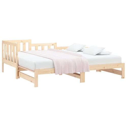 Daybed med udtræk 2x(90x200) cm massivt fyrretræ