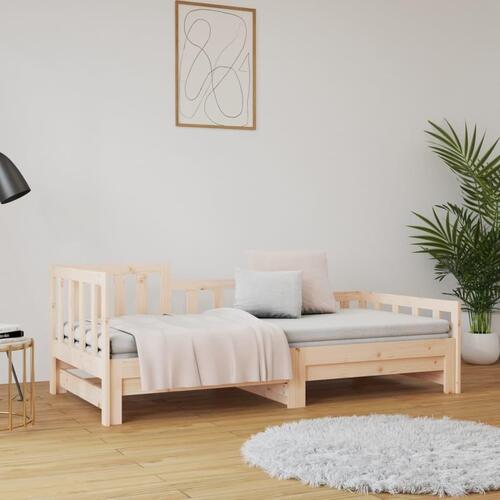 Daybed med udtræk 2x(90x200) cm massivt fyrretræ