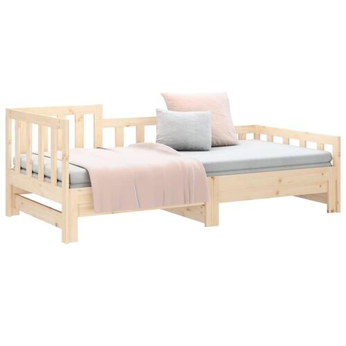 Daybed med udtræk 2x(90x200) cm massivt fyrretræ