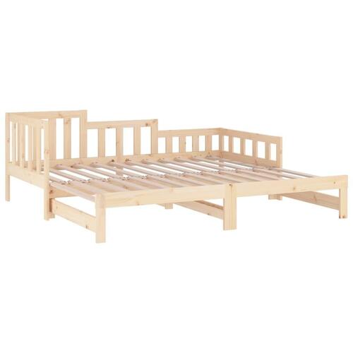 Daybed med udtræk 2x(90x200) cm massivt fyrretræ