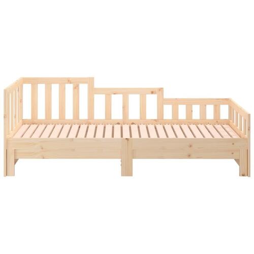 Daybed med udtræk 2x(90x200) cm massivt fyrretræ
