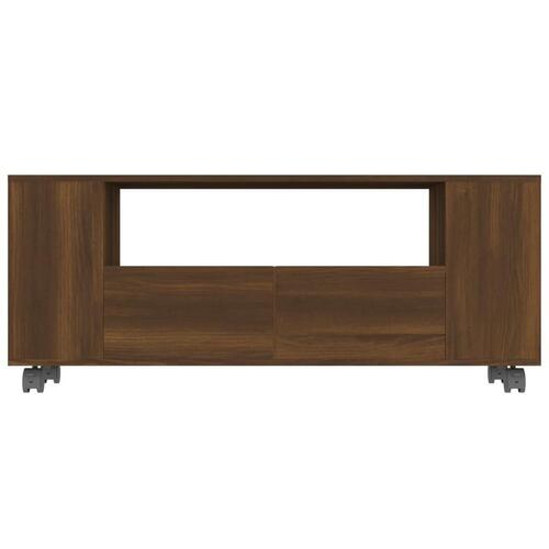 Tv-bord 120x35x48 cm konstrueret træ brun egetræsfarve
