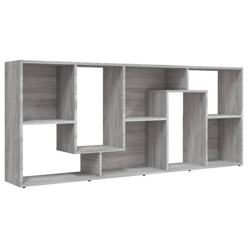 Bogreol 67x24x161 cm konstrueret træ grå sonoma-eg