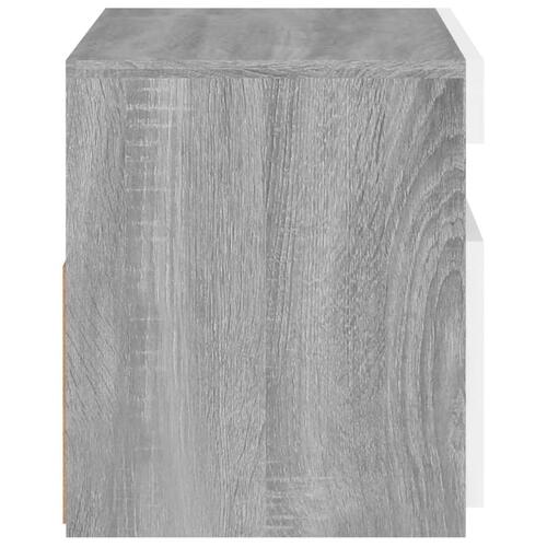 Tv-bord med LED-lys 60x35x40 cm grå sonoma-eg