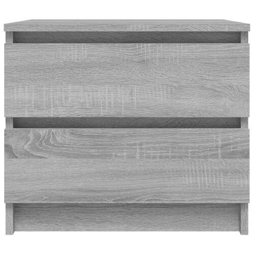 Sengeborde 2 stk. 50x39x43,5 cm konstrueret træ grå sonoma-eg