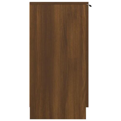 Skoskab 59x35x70 cm konstrueret træ brun egetræsfarve