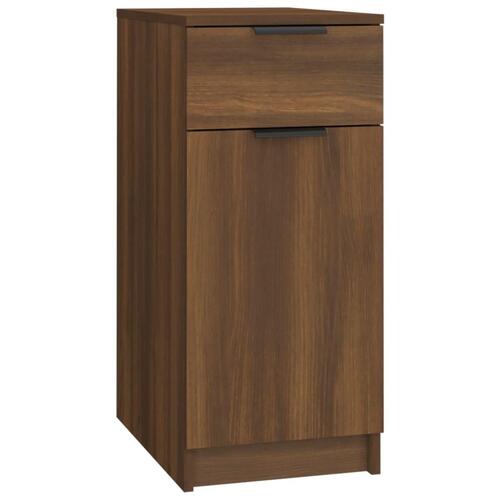 Skrivebord 33,5x50x75 cm konstrueret træ brun egetræsfarve