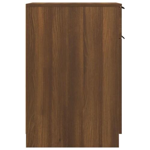 Skrivebord 33,5x50x75 cm konstrueret træ brun egetræsfarve