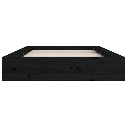 Sengeramme 75x190 cm Small Single massivt træ sort
