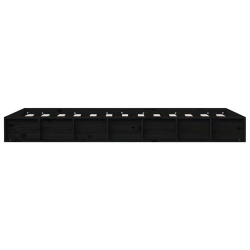 Sengeramme 75x190 cm Small Single massivt træ sort