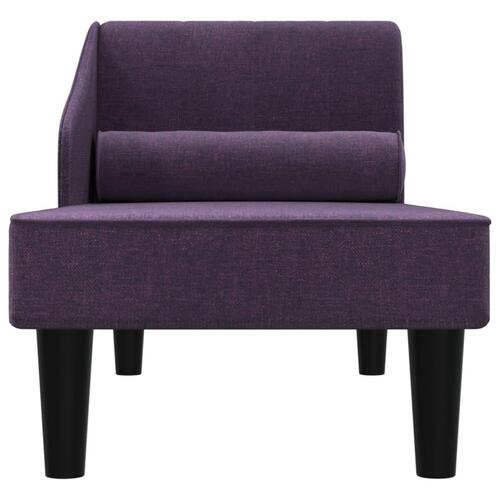 Chaiselong med bolster stof lilla