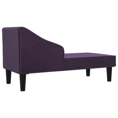 Chaiselong med bolster stof lilla