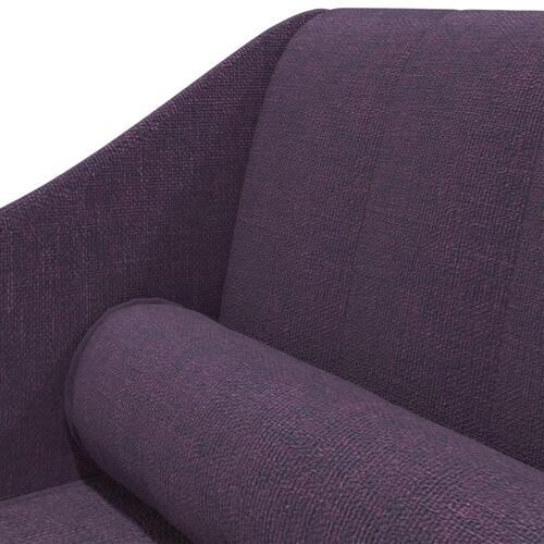 Chaiselong med bolster stof lilla