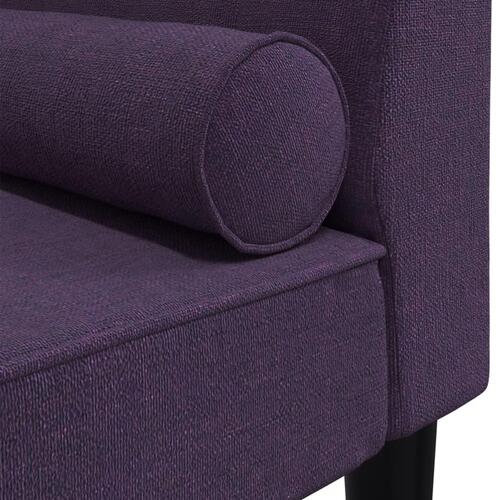 Chaiselong med bolster stof lilla