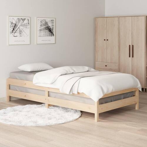 Stabelbar seng 90x200 cm massivt fyrretræ