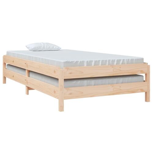 Stabelbar seng 80x200 cm massivt fyrretræ