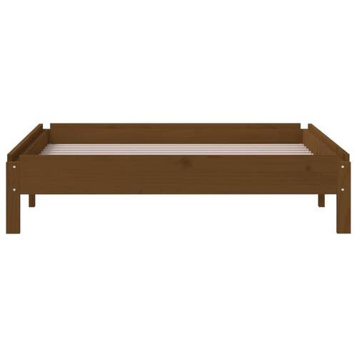 Stabelbar seng 90x190 cm massivt fyrretræ gyldenbrun