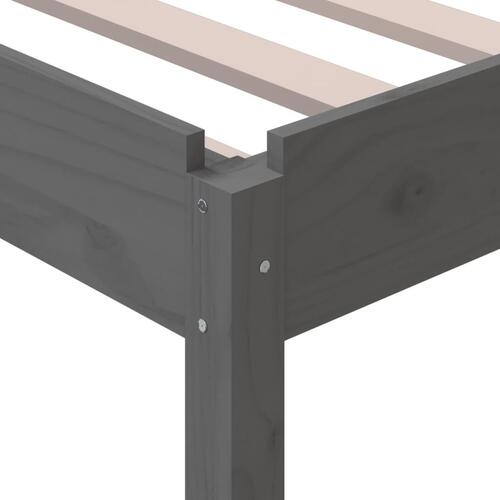 Stabelbar seng 75x190 cm massivt fyrretræ grå