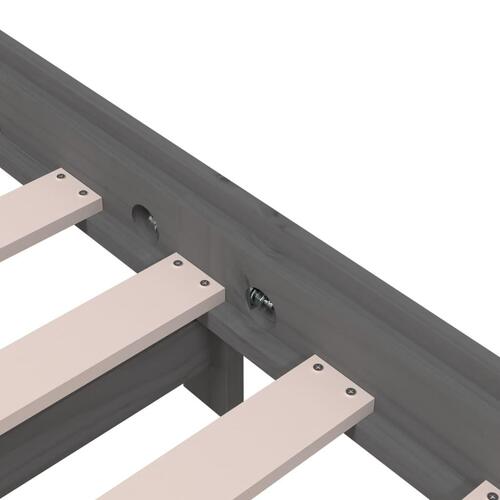 Stabelbar seng 75x190 cm massivt fyrretræ grå