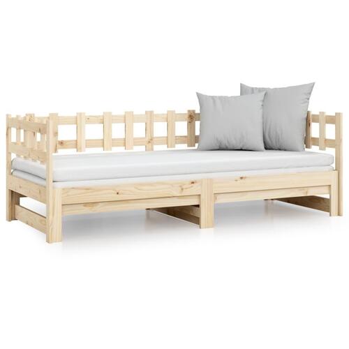 Daybed med udtræk 2x(90x190) cm massivt fyrretræ