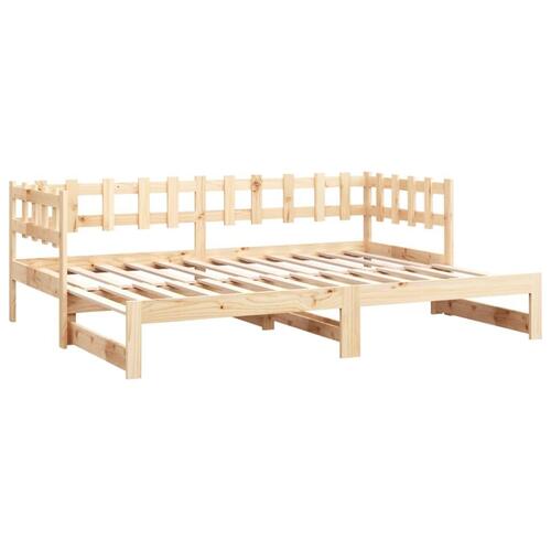 Daybed med udtræk 2x(90x190) cm massivt fyrretræ