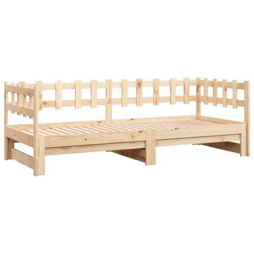 Daybed med udtræk 2x(90x190) cm massivt fyrretræ