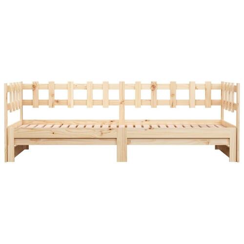 Daybed med udtræk 2x(90x190) cm massivt fyrretræ