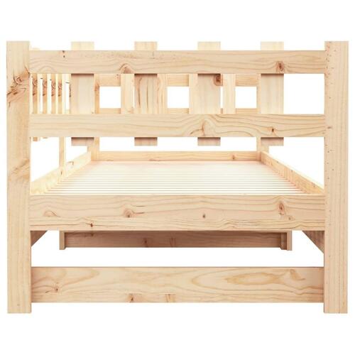 Daybed med udtræk 2x(90x190) cm massivt fyrretræ