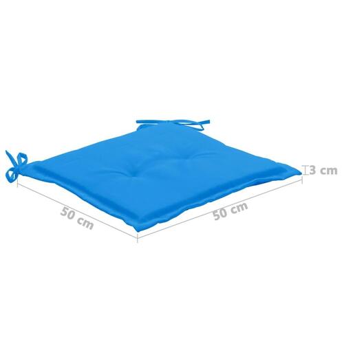 Hynder til havestol 2 stk. 50x50x3 cm oxfordstof blå