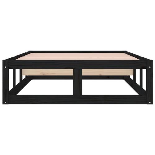 Sengeramme 100x200 cm massivt træ sort