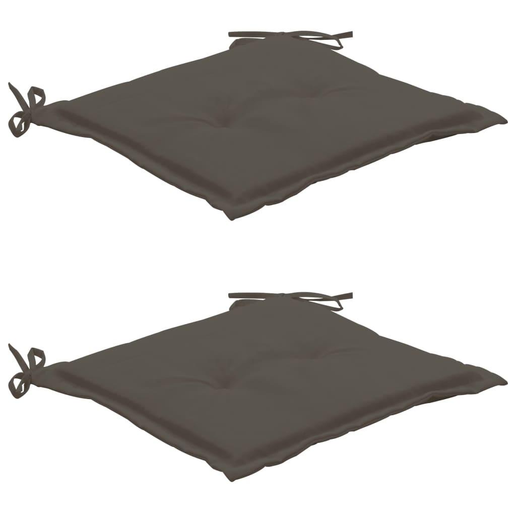 Hynder til havestol 2 stk. 50x50x3 cm oxfordstof antracitgrå