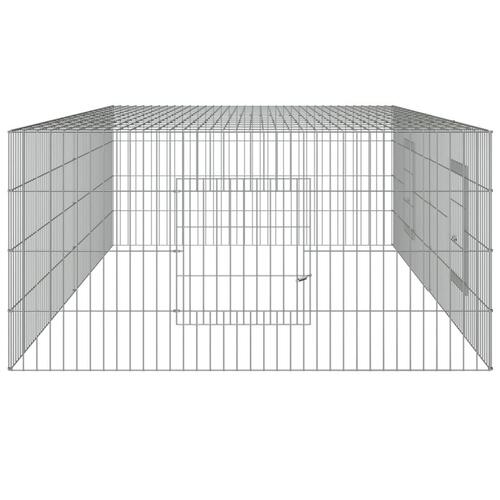 2-panels kaninbur 220x110x55 cm galvaniseret jern