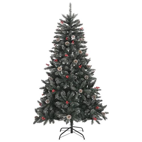 Kunstigt juletræ med juletræsfod 150 cm PVC grøn