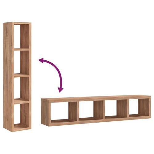 Bogreol 35x30x168 cm massivt teaktræ