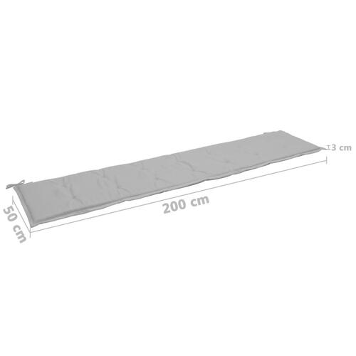 Hynde til havebænk 200x50x4 cm oxfordstof grå