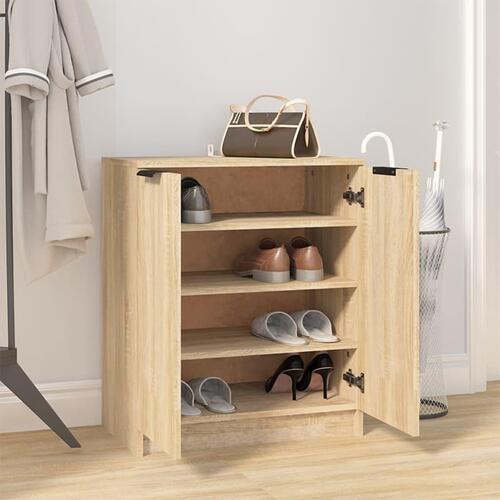 Skoskab 59x35x70 cm konstrueret træ sonoma-eg