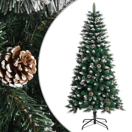 Kunstigt juletræ med fod 120 cm PVC grøn