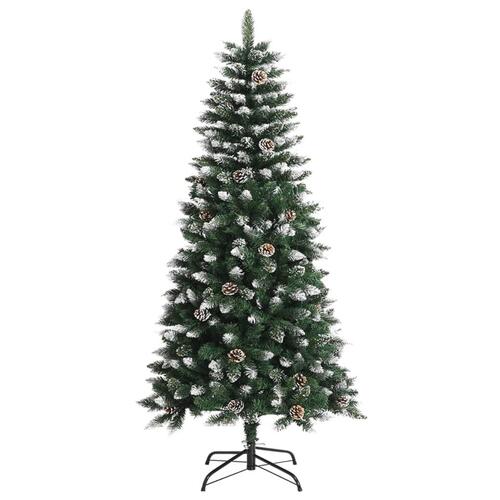 Kunstigt juletræ med fod 120 cm PVC grøn