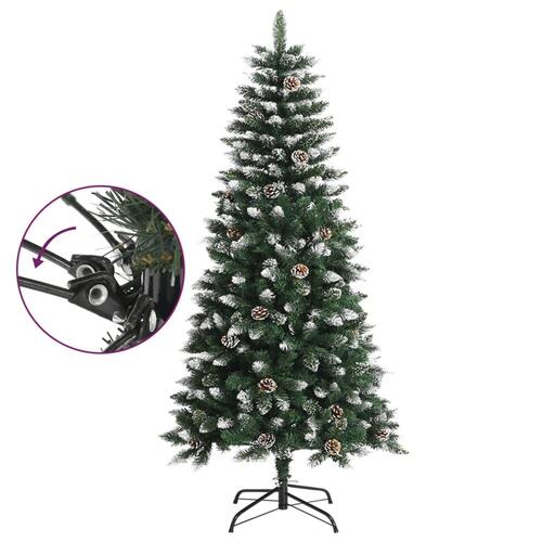 Kunstigt juletræ med fod 120 cm PVC grøn
