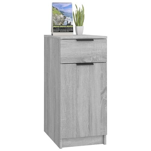 Skrivebord 33,5x50x75 cm konstrueret træ grå sonoma-eg